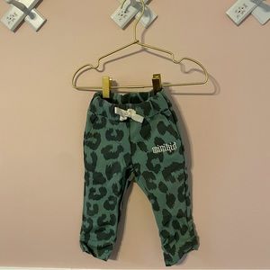 Minikid Sweatpants Joggers Leopard Animal Print Size 9-12 months NEW